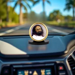 Car Desk/Table Top Sri Sri Ravi Shankar Metal Golden Photo Stand 2x2 Inches, Compact & Stylish Spiritual Display For Car, Home & Office (Pack Of 1) (F18526) Car Desk/Table Top Sri Sri Ravi Shankar Metal Golden Photo Stand 2x2 Inches, Compact & Stylish Spiritual Display For Car, Home & Office (Pack Of 1) (F18526)