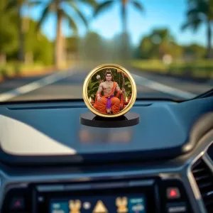 Car Desk/Table Top Lord Rama Metal Golden Photo Stand 2x2 Inches, Compact & Stylish Spiritual Display For Car, Home & Office (Pack Of 1) (F18530) Car Desk/Table Top Lord Rama Metal Golden Photo Stand 2x2 Inches, Compact & Stylish Spiritual Display For Car, Home & Office (Pack Of 1) (F18530)