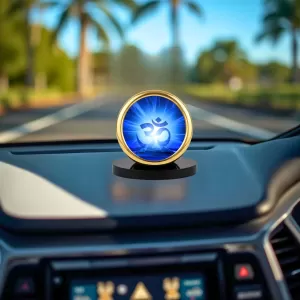 Car Desk/Table Top Om Symbol Metal Golden Photo Stand 2x2 Inches, Compact & Stylish Spiritual Display For Car, Home & Office (Pack Of 1) (F18668) Car Desk/Table Top Om Symbol Metal Golden Photo Stand 2x2 Inches, Compact & Stylish Spiritual Display For Car, Home & Office (Pack Of 1) (F18668)