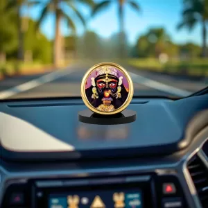 Car Desk/Table Top Kali Maa Metal Golden Photo Stand 2x2 Inches, Compact & Stylish Spiritual Display For Car, Home & Office (Pack Of 1) (F18822) Car Desk/Table Top Kali Maa Metal Golden Photo Stand 2x2 Inches, Compact & Stylish Spiritual Display For Car, Home & Office (Pack Of 1) (F18822)