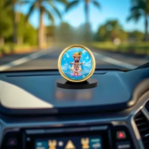 Car Desk/Table Top Lord Jagannath Metal Golden Photo Stand 2x2 Inches, Compact & Stylish Spiritual Display For Car, Home & Office (Pack Of 1) (F18847) Car Desk/Table Top Lord Jagannath Metal Golden Photo Stand 2x2 Inches, Compact & Stylish Spiritual Display For Car, Home & Office (Pack Of 1) (F18847)