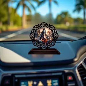 Car Desk/Table Top Lord Shiva Wooden Photo Stand 3x4 Inches, Compact & Stylish Spiritual Display For Car, Home & Office (Pack Of 1) (F19597) Car Desk/Table Top Lord Shiva Wooden Photo Stand 3x4 Inches, Compact & Stylish Spiritual Display For Car, Home & Office (Pack Of 1) (F19597)
