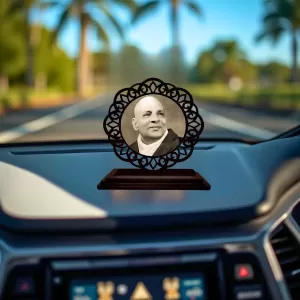 Car Desk/Table Top Swami Sivananda. Wooden Photo Stand 3x4 Inches, Compact & Stylish Spiritual Display For Car, Home & Office (Pack Of 1) (F19625) Car Desk/Table Top Swami Sivananda. Wooden Photo Stand 3x4 Inches, Compact & Stylish Spiritual Display For Car, Home & Office (Pack Of 1) (F19625)