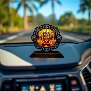 Car Desk/Table Top Lord Balaji Wooden Photo Stand 3x4 Inches, Compact & Stylish Spiritual Display For Car, Home & Office (Pack Of 1) (F19657) Car Desk/Table Top Lord Balaji Wooden Photo Stand 3x4 Inches, Compact & Stylish Spiritual Display For Car, Home & Office (Pack Of 1) (F19657)