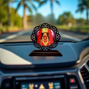 Car Desk/Table Top Goddess Kali Wooden Photo Stand 3x4 Inches, Compact & Stylish Spiritual Display For Car, Home & Office (Pack Of 1) (F19659) Car Desk/Table Top Goddess Kali Wooden Photo Stand 3x4 Inches, Compact & Stylish Spiritual Display For Car, Home & Office (Pack Of 1) (F19659)
