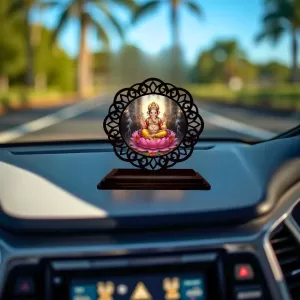 Car Desk/Table Top Lord Ganesha Wooden Photo Stand 3x4 Inches, Compact & Stylish Spiritual Display For Car, Home & Office (Pack Of 1) (F19660) Car Desk/Table Top Lord Ganesha Wooden Photo Stand 3x4 Inches, Compact & Stylish Spiritual Display For Car, Home & Office (Pack Of 1) (F19660)