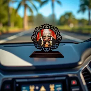 Car Desk/Table Top Goddess Kali Wooden Photo Stand 3x4 Inches, Compact & Stylish Spiritual Display For Car, Home & Office (Pack Of 1) (F19665) Car Desk/Table Top Goddess Kali Wooden Photo Stand 3x4 Inches, Compact & Stylish Spiritual Display For Car, Home & Office (Pack Of 1) (F19665)