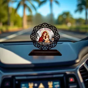 Car Desk/Table Top Lord Jesus And Merry Wooden Photo Stand 3x4 Inches, Compact & Stylish Spiritual Display For Car, Home & Office (Pack Of 1) (F19681) Car Desk/Table Top Lord Jesus And Merry Wooden Photo Stand 3x4 Inches, Compact & Stylish Spiritual Display For Car, Home & Office (Pack Of 1) (F19681)