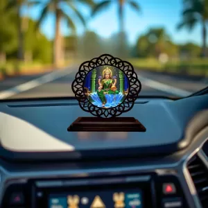 Car Desk/Table Top Goddess Lakshmi Wooden Photo Stand 3x4 Inches, Compact & Stylish Spiritual Display For Car, Home & Office (Pack Of 1) (F19754) Car Desk/Table Top Goddess Lakshmi Wooden Photo Stand 3x4 Inches, Compact & Stylish Spiritual Display For Car, Home & Office (Pack Of 1) (F19754)