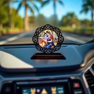 Car Desk/Table Top Yashodha And Krishna Wooden Photo Stand 3x4 Inches, Compact & Stylish Spiritual Display For Car, Home & Office (Pack Of 1) (F19766) Car Desk/Table Top Yashodha And Krishna Wooden Photo Stand 3x4 Inches, Compact & Stylish Spiritual Display For Car, Home & Office (Pack Of 1) (F19766)