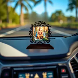 Car Desk/Table Top Lord Karthikeya Wooden Photo Stand 3x4 Inches, Compact & Stylish Spiritual Display For Car, Home & Office (Pack Of 1) (F19777) Car Desk/Table Top Lord Karthikeya Wooden Photo Stand 3x4 Inches, Compact & Stylish Spiritual Display For Car, Home & Office (Pack Of 1) (F19777)