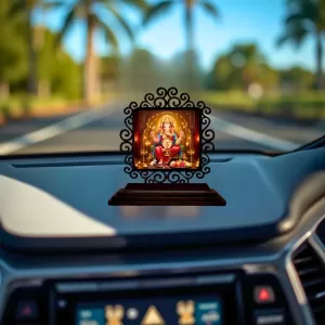Car Desk/Table Top Lord Ganesha Wooden Photo Stand 3x4 Inches, Compact & Stylish Spiritual Display For Car, Home & Office (Pack Of 1) (F19804) Car Desk/Table Top Lord Ganesha Wooden Photo Stand 3x4 Inches, Compact & Stylish Spiritual Display For Car, Home & Office (Pack Of 1) (F19804)