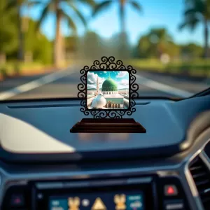 Car Desk/Table Top Mucca Masidh Wooden Photo Stand 3x4 Inches, Compact & Stylish Spiritual Display For Car, Home & Office (Pack Of 1) (F19866) Car Desk/Table Top Mucca Masidh Wooden Photo Stand 3x4 Inches, Compact & Stylish Spiritual Display For Car, Home & Office (Pack Of 1) (F19866)
