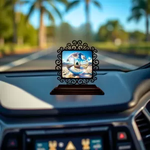 Car Desk/Table Top Mucca Masidh Wooden Photo Stand 3x4 Inches, Compact & Stylish Spiritual Display For Car, Home & Office (Pack Of 1) (F19867) Car Desk/Table Top Mucca Masidh Wooden Photo Stand 3x4 Inches, Compact & Stylish Spiritual Display For Car, Home & Office (Pack Of 1) (F19867)