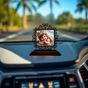 Car Desk/Table Top Little Krishna Wooden Photo Stand 3x4 Inches, Compact & Stylish Spiritual Display For Car, Home & Office (Pack Of 1) (F19869) Car Desk/Table Top Little Krishna Wooden Photo Stand 3x4 Inches, Compact & Stylish Spiritual Display For Car, Home & Office (Pack Of 1) (F19869)