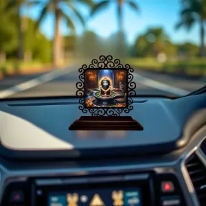 Car Desk/Table Top Shiva Lingam Wooden Photo Stand 3x4 Inches, Compact & Stylish Spiritual Display For Car, Home & Office (Pack Of 1) (F19882) Car Desk/Table Top Shiva Lingam Wooden Photo Stand 3x4 Inches, Compact & Stylish Spiritual Display For Car, Home & Office (Pack Of 1) (F19882)