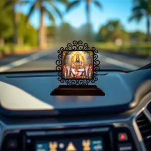 Car Desk/Table Top Lord Venkateswara Wooden Photo Stand 3x4 Inches, Compact & Stylish Spiritual Display For Car, Home & Office (Pack Of 1) (F19933) Car Desk/Table Top Lord Venkateswara Wooden Photo Stand 3x4 Inches, Compact & Stylish Spiritual Display For Car, Home & Office (Pack Of 1) (F19933)