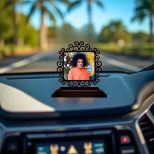 Car Desk/Table Top Shirdi Saibaba Wooden Photo Stand 3x4 Inches, Compact & Stylish Spiritual Display For Car, Home & Office (Pack Of 1) (F19935) Car Desk/Table Top Shirdi Saibaba Wooden Photo Stand 3x4 Inches, Compact & Stylish Spiritual Display For Car, Home & Office (Pack Of 1) (F19935)