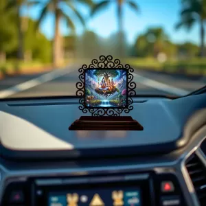 Car Desk/Table Top Lord Shiva And Family Wooden Photo Stand 3x4 Inches, Compact & Stylish Spiritual Display For Car, Home & Office (Pack Of 1) (F19967) Car Desk/Table Top Lord Shiva And Family Wooden Photo Stand 3x4 Inches, Compact & Stylish Spiritual Display For Car, Home & Office (Pack Of 1) (F19967)