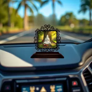 Car Desk/Table Top Lord Shiva Wooden Photo Stand 3x4 Inches, Compact & Stylish Spiritual Display For Car, Home & Office (Pack Of 1) (F19999) Car Desk/Table Top Lord Shiva Wooden Photo Stand 3x4 Inches, Compact & Stylish Spiritual Display For Car, Home & Office (Pack Of 1) (F19999)