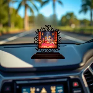 Car Desk/Table Top Lord Vishnu And Lakshmi Wooden Photo Stand 3x4 Inches, Compact & Stylish Spiritual Display For Car, Home & Office (Pack Of 1) (F20059) Car Desk/Table Top Lord Vishnu And Lakshmi Wooden Photo Stand 3x4 Inches, Compact & Stylish Spiritual Display For Car, Home & Office (Pack Of 1) (F20059)
