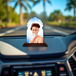 Car Dashboard/Table Top Sri Sri Sitaramdas Omkarnath Wooden Temple Photo Stand 3x4 Inches, Compact & Stylish Spiritual Display For Car, Home & Office (Pack Of 1) (F22495) Car Dashboard/Table Top Sri Sri Sitaramdas Omkarnath Wooden Temple Photo Stand 3x4 Inches, Compact & Stylish Spiritual Display For Car, Home & Office (Pack Of 1) (F22495)