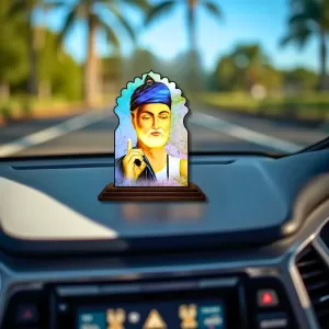 Car Dashboard/Table Top Guru Nanak Wooden Temple Photo Stand 3x4 Inches, Compact & Stylish Spiritual Display For Car, Home & Office (Pack Of 1) (F22505) Car Dashboard/Table Top Guru Nanak Wooden Temple Photo Stand 3x4 Inches, Compact & Stylish Spiritual Display For Car, Home & Office (Pack Of 1) (F22505)