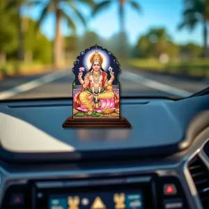 Car Dashboard/Table Top Lord Vishnu Wooden Temple Photo Stand 3x4 Inches, Compact & Stylish Spiritual Display For Car, Home & Office (Pack Of 1) (F22534) Car Dashboard/Table Top Lord Vishnu Wooden Temple Photo Stand 3x4 Inches, Compact & Stylish Spiritual Display For Car, Home & Office (Pack Of 1) (F22534)