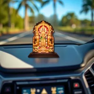 Car Dashboard/Table Top Lord Murugan Wooden Temple Photo Stand 3x4 Inches, Compact & Stylish Spiritual Display For Car, Home & Office (Pack Of 1) (F22546) Car Dashboard/Table Top Lord Murugan Wooden Temple Photo Stand 3x4 Inches, Compact & Stylish Spiritual Display For Car, Home & Office (Pack Of 1) (F22546)