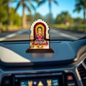 Car Dashboard/Table Top Lord Ganesha Wooden Temple Photo Stand 3x4 Inches, Compact & Stylish Spiritual Display For Car, Home & Office (Pack Of 1) (F22558) Car Dashboard/Table Top Lord Ganesha Wooden Temple Photo Stand 3x4 Inches, Compact & Stylish Spiritual Display For Car, Home & Office (Pack Of 1) (F22558)