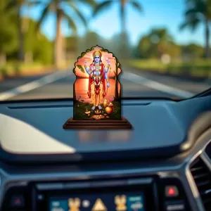 Car Dashboard/Table Top Lord Vishnu Wooden Temple Photo Stand 3x4 Inches, Compact & Stylish Spiritual Display For Car, Home & Office (Pack Of 1) (F22609) Car Dashboard/Table Top Lord Vishnu Wooden Temple Photo Stand 3x4 Inches, Compact & Stylish Spiritual Display For Car, Home & Office (Pack Of 1) (F22609)