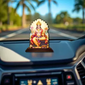 Car Dashboard/Table Top Lord Vishnu Wooden Temple Photo Stand 3x4 Inches, Compact & Stylish Spiritual Display For Car, Home & Office (Pack Of 1) (F22611) Car Dashboard/Table Top Lord Vishnu Wooden Temple Photo Stand 3x4 Inches, Compact & Stylish Spiritual Display For Car, Home & Office (Pack Of 1) (F22611)