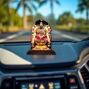 Car Dashboard/Table Top Goddess Padmavati Wooden Temple Photo Stand 3x4 Inches, Compact & Stylish Spiritual Display For Car, Home & Office (Pack Of 1) (F22618) Car Dashboard/Table Top Goddess Padmavati Wooden Temple Photo Stand 3x4 Inches, Compact & Stylish Spiritual Display For Car, Home & Office (Pack Of 1) (F22618)