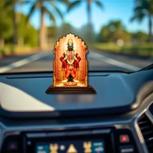 Car Dashboard/Table Top Ram Lalla Wooden Temple Photo Stand 3x4 Inches, Compact & Stylish Spiritual Display For Car, Home & Office (Pack Of 1) (F22626) Car Dashboard/Table Top Ram Lalla Wooden Temple Photo Stand 3x4 Inches, Compact & Stylish Spiritual Display For Car, Home & Office (Pack Of 1) (F22626)