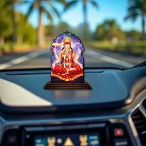 Car Dashboard/Table Top Mahamaya Jagat Janani Maya Devi Wooden Temple Photo Stand 3x4 Inches, Compact & Stylish Spiritual Display For Car, Home & Office (Pack Of 1) (F22628) Car Dashboard/Table Top Mahamaya Jagat Janani Maya Devi Wooden Temple Photo Stand 3x4 Inches, Compact & Stylish Spiritual Display For Car, Home & Office (Pack Of 1) (F22628)