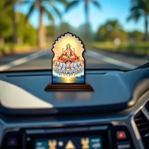 Car Dashboard/Table Top Lord Surya Wooden Temple Photo Stand 3x4 Inches, Compact & Stylish Spiritual Display For Car, Home & Office (Pack Of 1) (F22668) Car Dashboard/Table Top Lord Surya Wooden Temple Photo Stand 3x4 Inches, Compact & Stylish Spiritual Display For Car, Home & Office (Pack Of 1) (F22668)