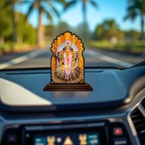 Car Dashboard/Table Top Goddess Andal Wooden Temple Photo Stand 3x4 Inches, Compact & Stylish Spiritual Display For Car, Home & Office (Pack Of 1) (F22671) Car Dashboard/Table Top Goddess Andal Wooden Temple Photo Stand 3x4 Inches, Compact & Stylish Spiritual Display For Car, Home & Office (Pack Of 1) (F22671)