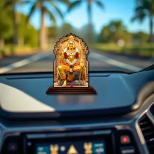Car Dashboard/Table Top Lord Rama Wooden Temple Photo Stand 3x4 Inches, Compact & Stylish Spiritual Display For Car, Home & Office (Pack Of 1) (F22683) Car Dashboard/Table Top Lord Rama Wooden Temple Photo Stand 3x4 Inches, Compact & Stylish Spiritual Display For Car, Home & Office (Pack Of 1) (F22683)