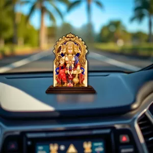 Car Dashboard/Table Top Lord Hanuman Wooden Temple Photo Stand 3x4 Inches, Compact & Stylish Spiritual Display For Car, Home & Office (Pack Of 1) (F22685) Car Dashboard/Table Top Lord Hanuman Wooden Temple Photo Stand 3x4 Inches, Compact & Stylish Spiritual Display For Car, Home & Office (Pack Of 1) (F22685)