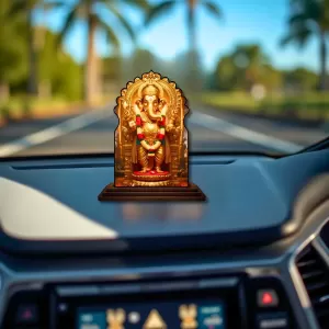 Car Dashboard/Table Top Lord Ganesha Wooden Temple Photo Stand 3x4 Inches, Compact & Stylish Spiritual Display For Car, Home & Office (Pack Of 1) (F22686) Car Dashboard/Table Top Lord Ganesha Wooden Temple Photo Stand 3x4 Inches, Compact & Stylish Spiritual Display For Car, Home & Office (Pack Of 1) (F22686)