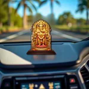 Car Dashboard/Table Top Lord Ganesha Wooden Temple Photo Stand 3x4 Inches, Compact & Stylish Spiritual Display For Car, Home & Office (Pack Of 1) (F22687) Car Dashboard/Table Top Lord Ganesha Wooden Temple Photo Stand 3x4 Inches, Compact & Stylish Spiritual Display For Car, Home & Office (Pack Of 1) (F22687)