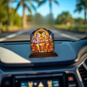 Car Dashboard/Table Top Lord Vishnu And Lakshmi Wooden Rectangle Photo Stand 3x4 Inches, Compact & Stylish Spiritual Display For Car, Home & Office (Pack Of 1) (F22216) Car Dashboard/Table Top Lord Vishnu And Lakshmi Wooden Rectangle Photo Stand 3x4 Inches, Compact & Stylish Spiritual Display For Car, Home & Office (Pack Of 1) (F22216)