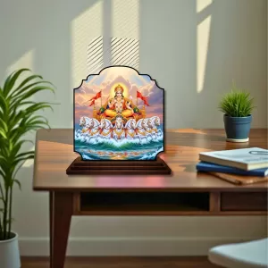 Car Dashboard/Table Top Lord Surya Wooden Rectangle Photo Stand 3x4 Inches, Compact & Stylish Spiritual Display For Car, Home & Office (Pack Of 1) (F22221) Car Dashboard/Table Top Lord Surya Wooden Rectangle Photo Stand 3x4 Inches, Compact & Stylish Spiritual Display For Car, Home & Office (Pack Of 1) (F22221)