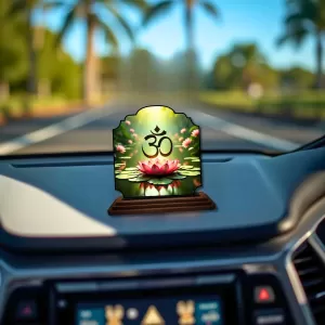 Car Dashboard/Table Top Om Symbol Wooden Rectangle Photo Stand 3x4 Inches, Compact & Stylish Spiritual Display For Car, Home & Office (Pack Of 1) (F22243) Car Dashboard/Table Top Om Symbol Wooden Rectangle Photo Stand 3x4 Inches, Compact & Stylish Spiritual Display For Car, Home & Office (Pack Of 1) (F22243)
