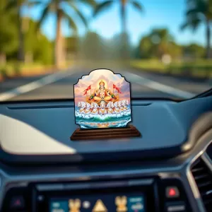 Car Dashboard/Table Top Lord Surya Wooden Rectangle Photo Stand 3x4 Inches, Compact & Stylish Spiritual Display For Car, Home & Office (Pack Of 1) (F22259) Car Dashboard/Table Top Lord Surya Wooden Rectangle Photo Stand 3x4 Inches, Compact & Stylish Spiritual Display For Car, Home & Office (Pack Of 1) (F22259)