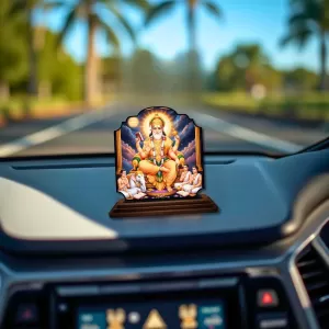 Car Dashboard/Table Top Lord Vishwa Karma Wooden Rectangle Photo Stand 3x4 Inches, Compact & Stylish Spiritual Display For Car, Home & Office (Pack Of 1) (F22301) Car Dashboard/Table Top Lord Vishwa Karma Wooden Rectangle Photo Stand 3x4 Inches, Compact & Stylish Spiritual Display For Car, Home & Office (Pack Of 1) (F22301)