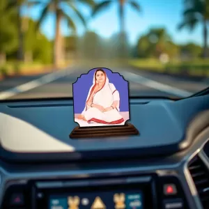 Car Dashboard/Table Top Boroma Wooden Rectangle Photo Stand  3x4 Inches, Compact & Stylish Spiritual Display For Car, Home & Office (Pack Of 1) (F22321)