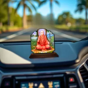 Car Dashboard/Table Top Shree Narasimha Saraswati Wooden Rectangle Photo Stand 3x4 Inches, Compact & Stylish Spiritual Display For Car, Home & Office (Pack Of 1) (F22332) Car Dashboard/Table Top Shree Narasimha Saraswati Wooden Rectangle Photo Stand 3x4 Inches, Compact & Stylish Spiritual Display For Car, Home & Office (Pack Of 1) (F22332)