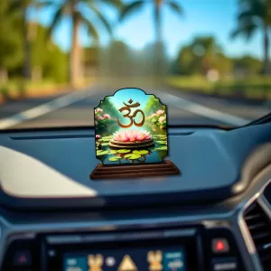 Car Dashboard/Table Top Om Symbol Wooden Rectangle Photo Stand 3x4 Inches, Compact & Stylish Spiritual Display For Car, Home & Office (Pack Of 1) (F22337) Car Dashboard/Table Top Om Symbol Wooden Rectangle Photo Stand 3x4 Inches, Compact & Stylish Spiritual Display For Car, Home & Office (Pack Of 1) (F22337)
