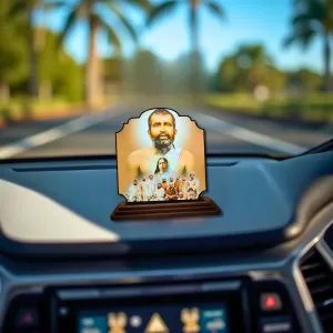Car Dashboard/Table Top Ramakrishna Paramahamsa And Sarada Devi Gurus Wooden Rectangle Photo Stand 3x4 Inches, Compact & Stylish Spiritual Display For Car, Home & Office (Pack Of 1) (F22340) Car Dashboard/Table Top Ramakrishna Paramahamsa And Sarada Devi Gurus Wooden Rectangle Photo Stand 3x4 Inches, Compact & Stylish Spiritual Display For Car, Home & Office (Pack Of 1) (F22340)